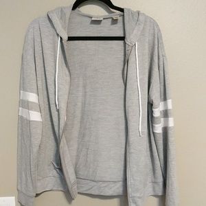 Grey zip up